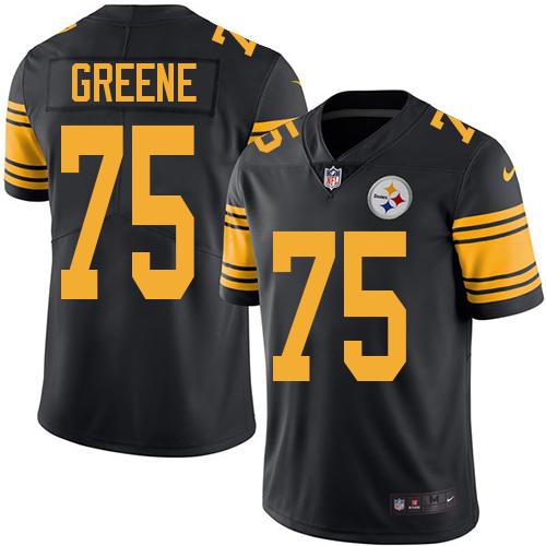 Nike Steelers #75 Joe Greene Black Youth Stitched NFL Limited Rush Jersey - Click Image to Close